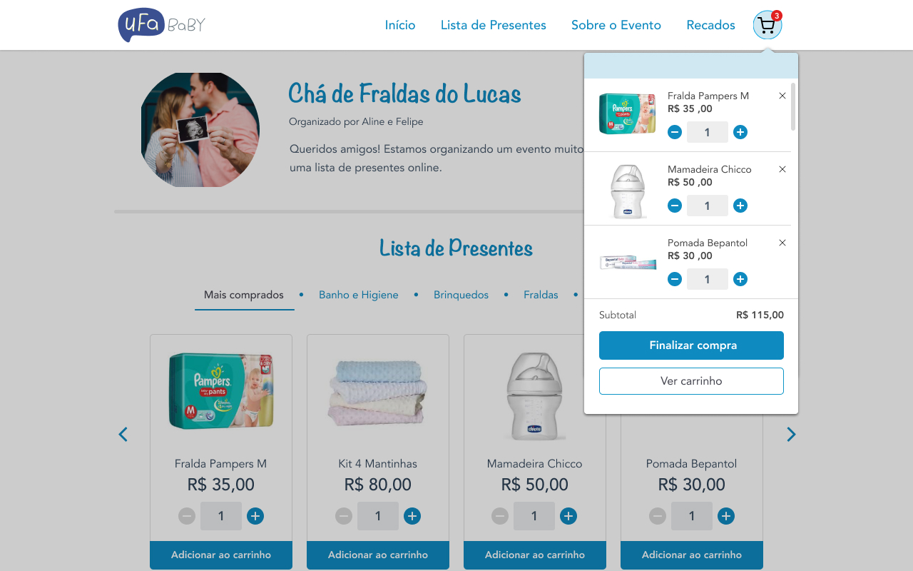 Visitar meu site carrinho